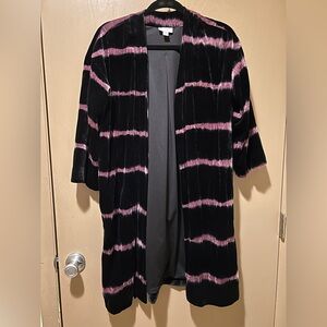 Pure Jill Velvet Open Cardigan